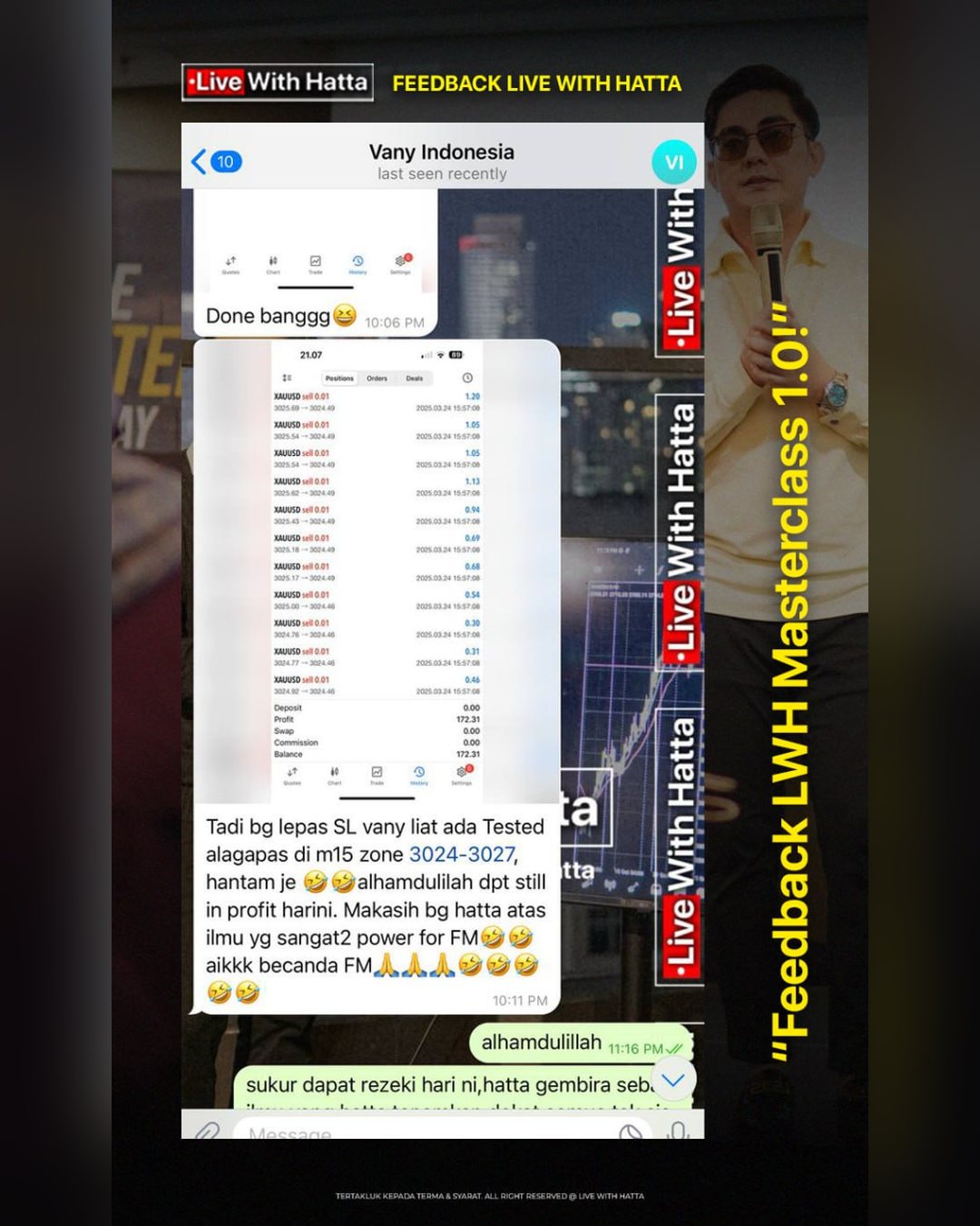 Feedback student: entry di zon tested alagapas M15